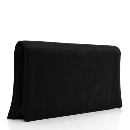 Prada Satin Pochette Clutch Black 3 of 8