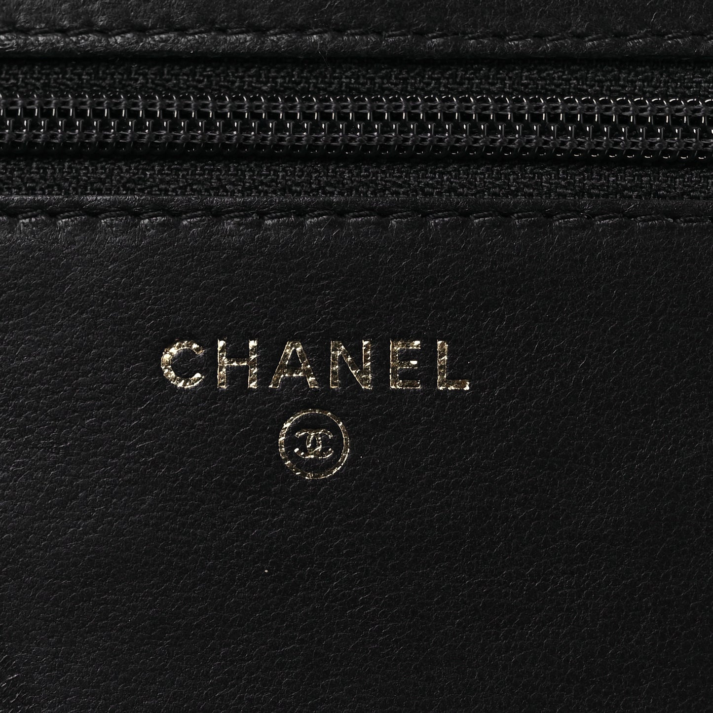 Lambskin Studded Wallet on Chain WOC Grey