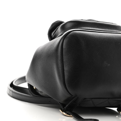 Chanel Lambskin Quilted Small Duma Drawstring Backpack Black 9 of 9