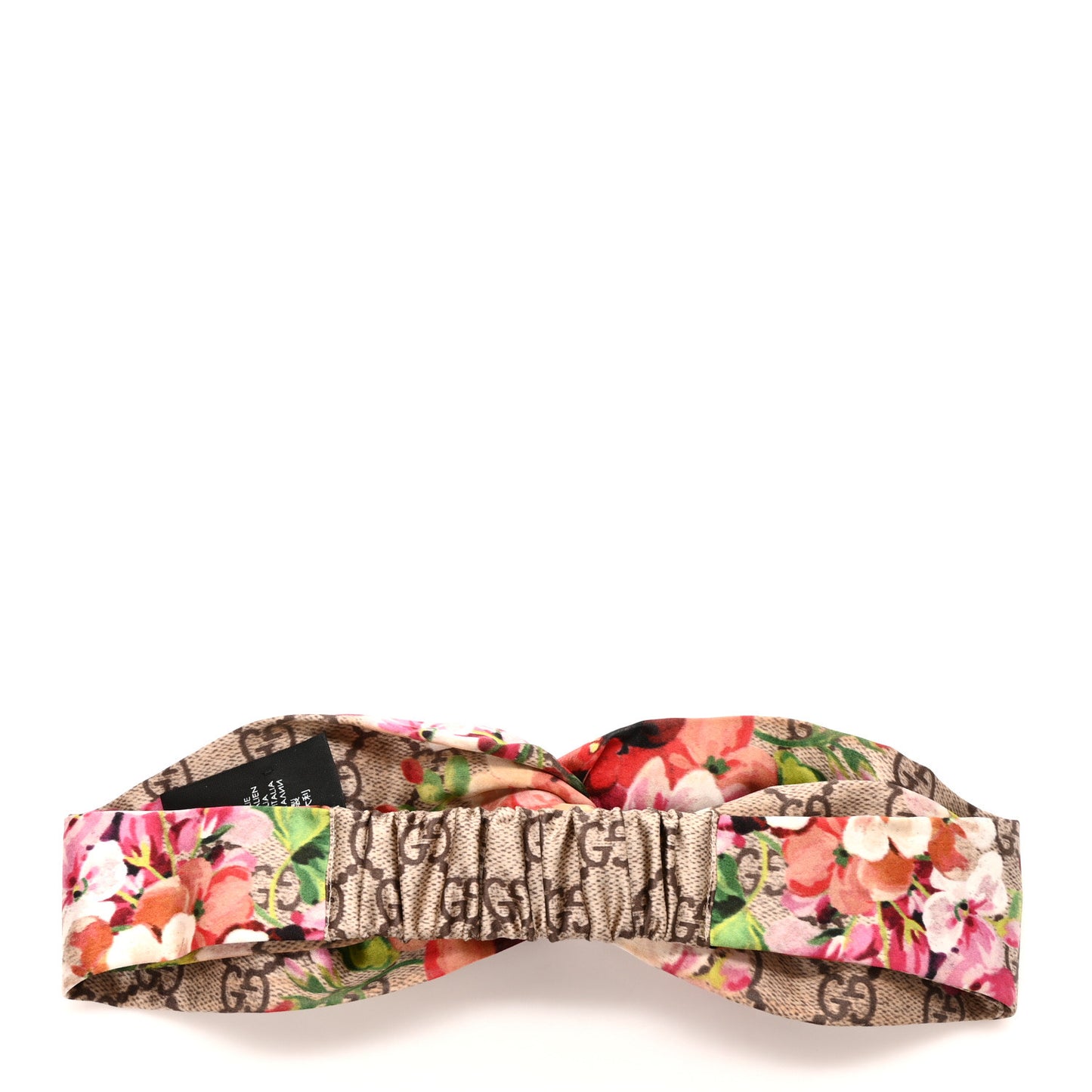 Silk Monogram Blooms Print Headband Antique Rose