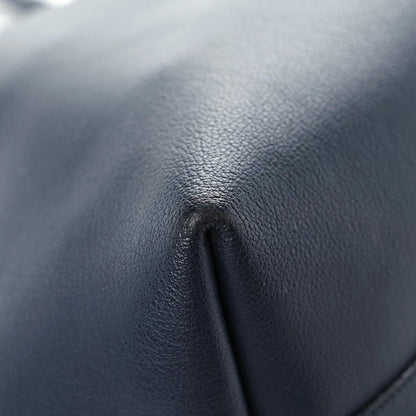 Saint Laurent Calfskin Large Shopping Tote Deep Marine 8 of 20