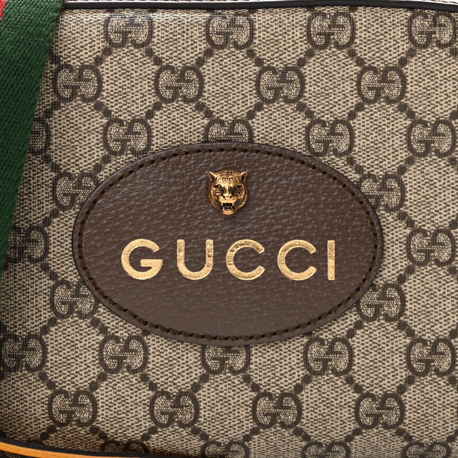 Gucci GG Supreme Monogram Web Neo Vintage Shoulder Bag Beige New Acero Crop 8 of 11