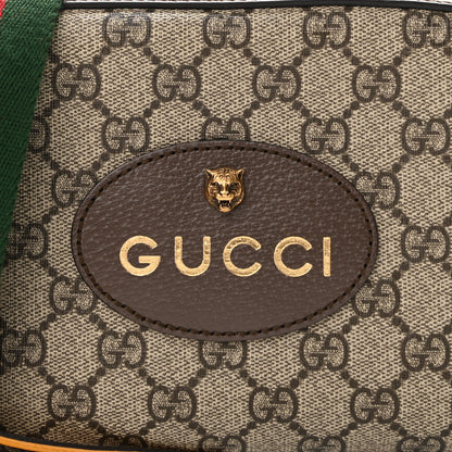 Gucci GG Supreme Monogram Web Neo Vintage Shoulder Bag Beige New Acero Crop 8 of 11
