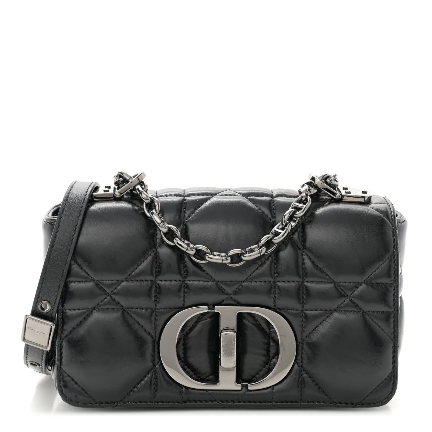 Calfskin Macrocannage Small Caro Bag Black