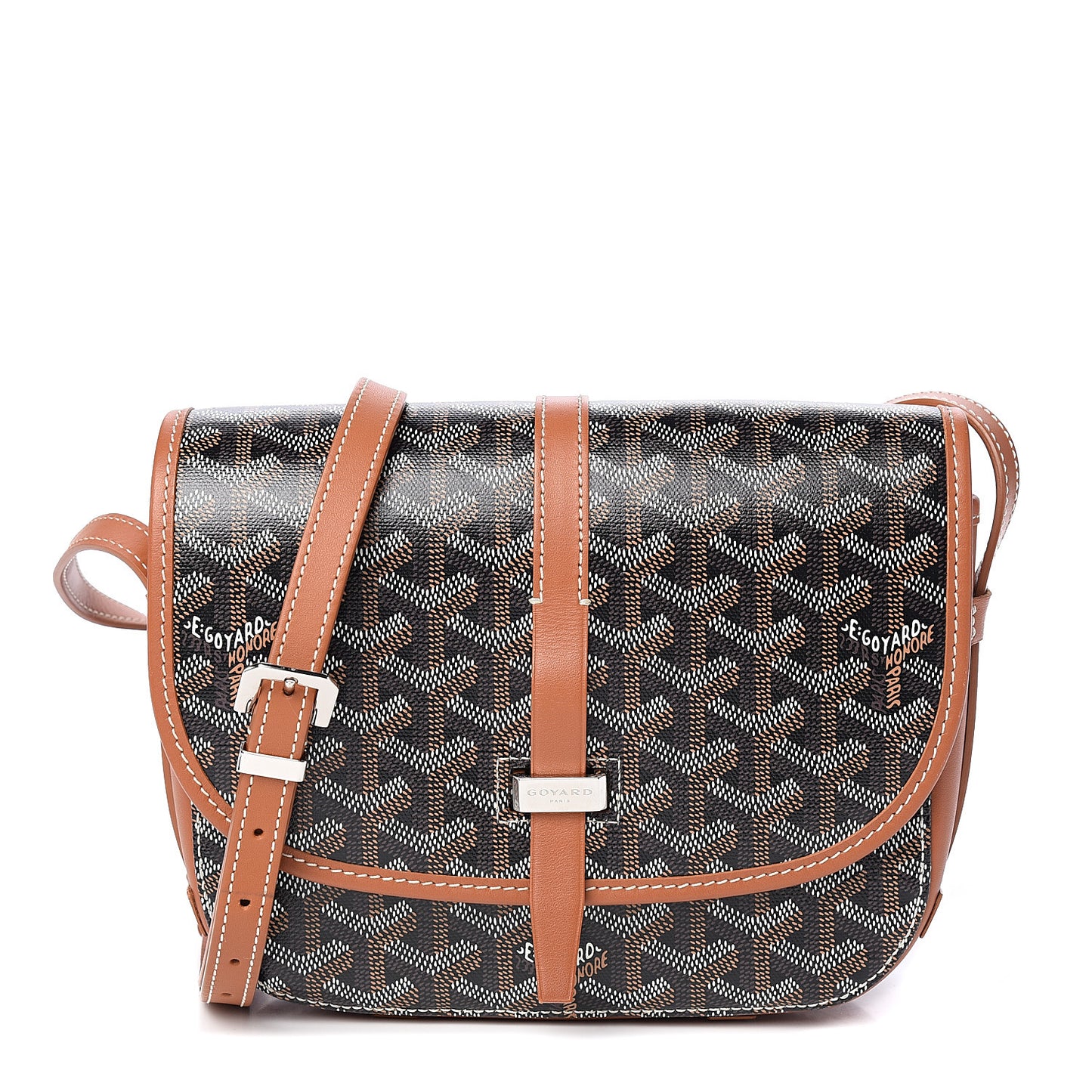 Goyardine Belvedere II PM Messenger Bag Black Gold