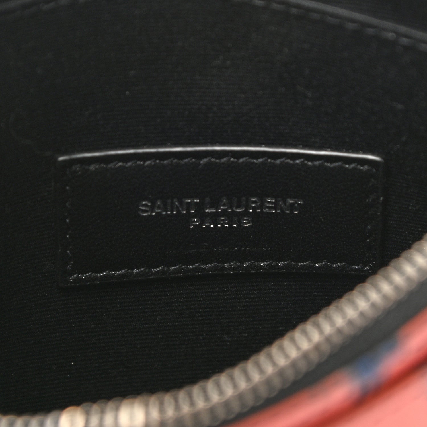 Saint Laurent Nylon Palm Tree Print Zip Pouch 6 of 6