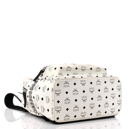 MCM Visetos Medium Side Studs Stark Backpack White 4 of 15