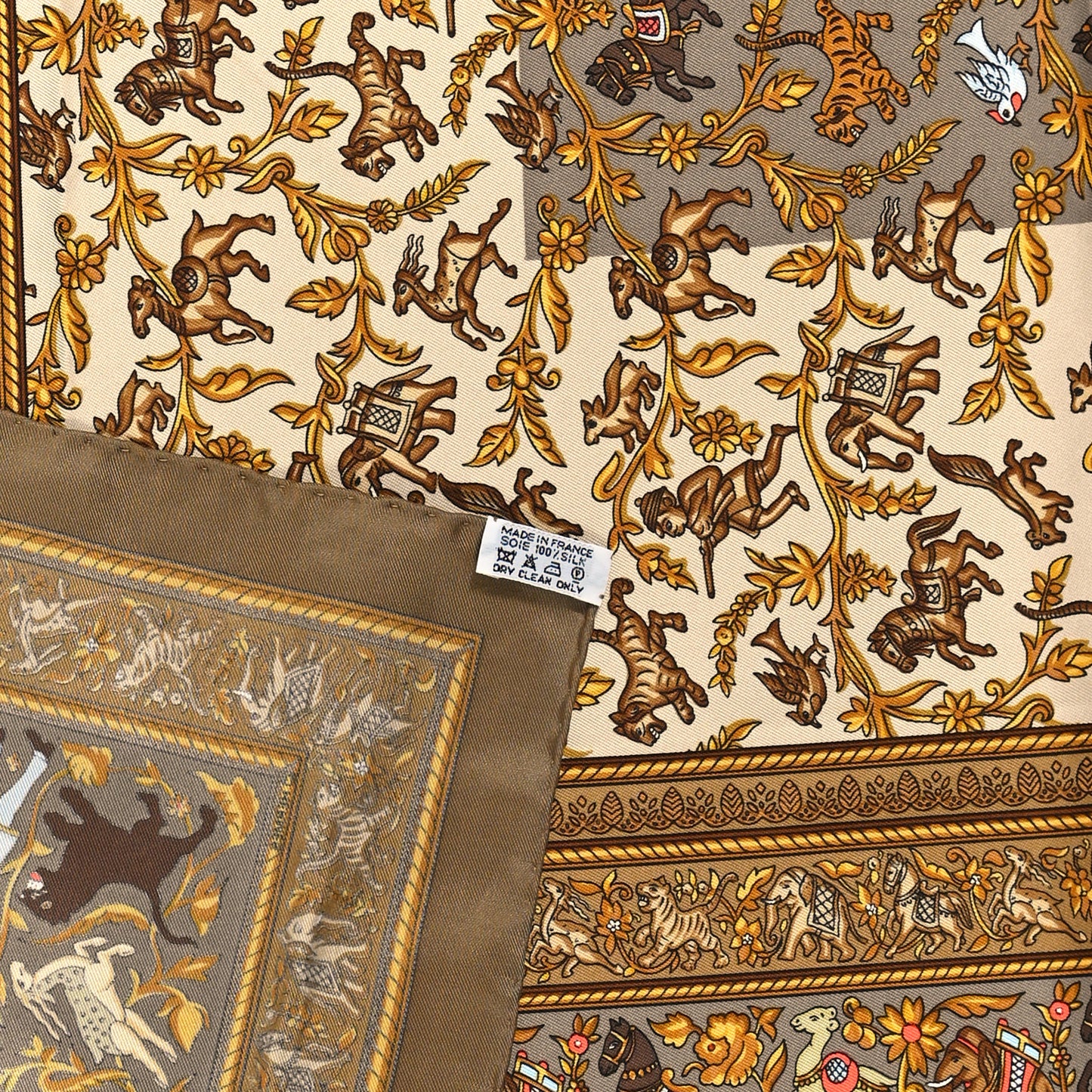 Silk Chasse En Inde Scarf 90