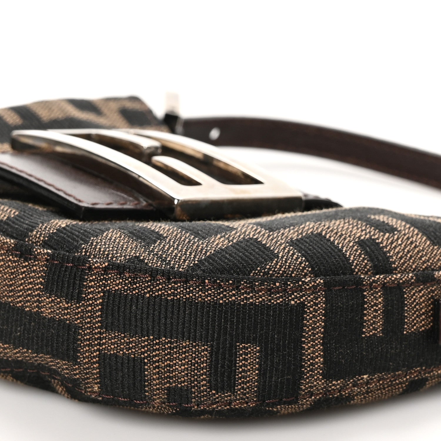 Fendi Zucca Mini Half Moon Baguette Tobacco 9 of 10