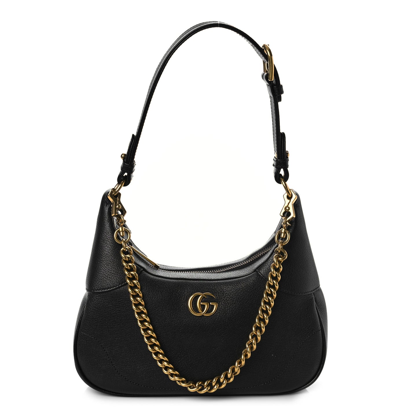 Goatskin Small Aphrodite Shoulder Bag Black