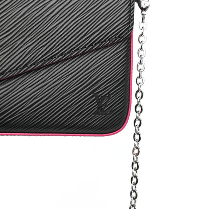Louis Vuitton Epi Pochette Felicie Black Hot Pink 10 of 12