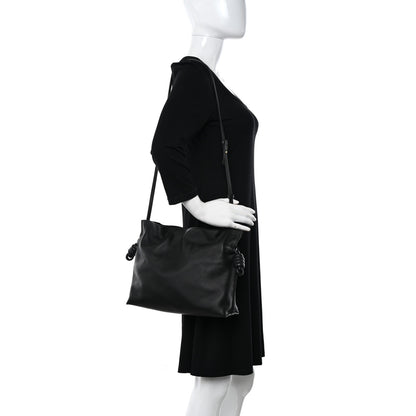 Loewe Calfskin Small Flamenco Knot Bag Black 2 of 11