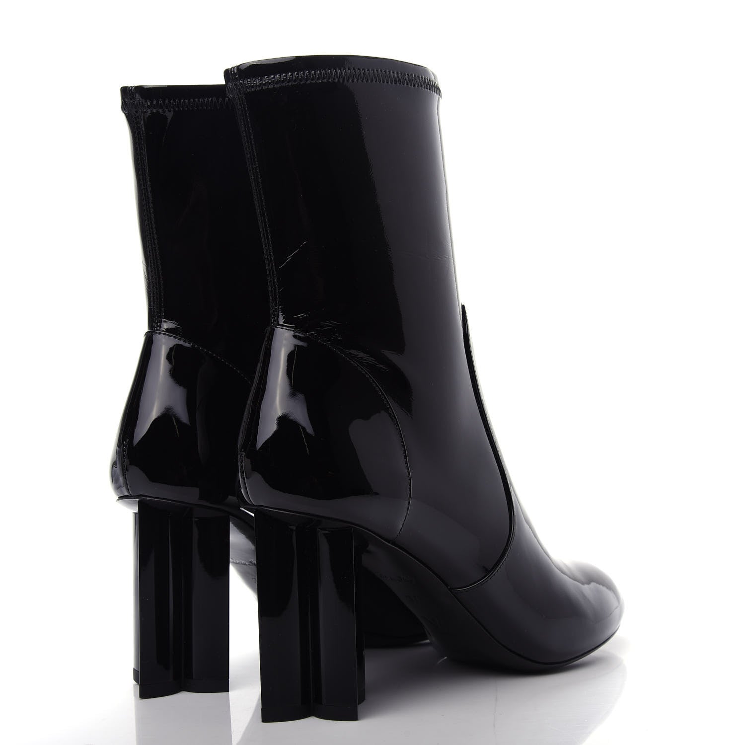 Louis Vuitton Patent Silhouette Ankle Boots 37 Black 4 of 10
