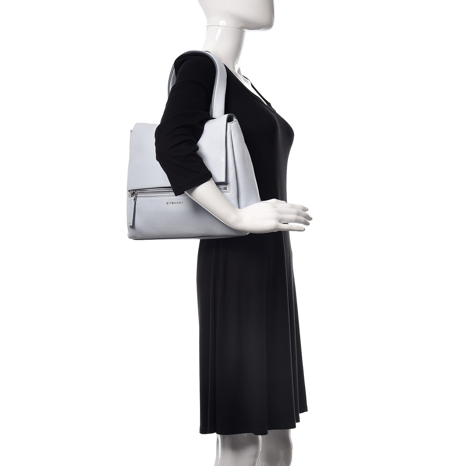 Givenchy Calfskin Small Pandora Pure Flap Bag Light Blue 3 of 15