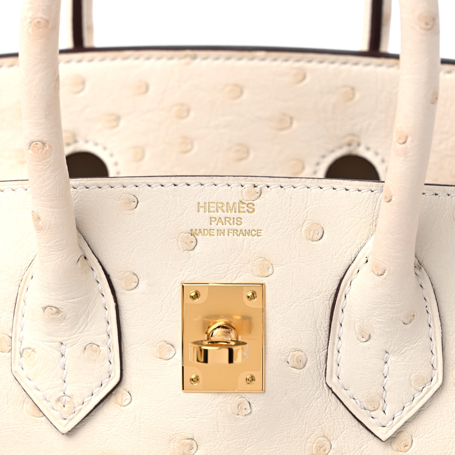 Hermes Ostrich Birkin 25 Nata 6 of 9