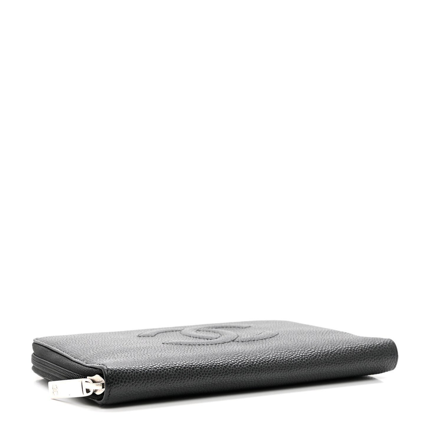 Caviar Large Timeless CC Zip Around Organizer Wallet Black