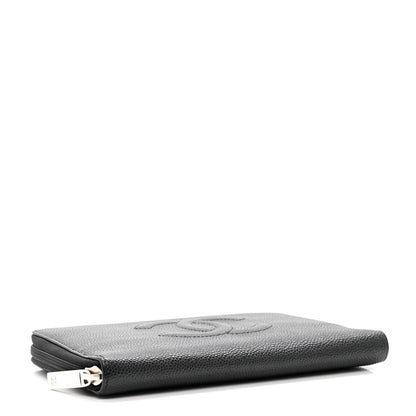 Chanel Caviar Large Timeless CC Zip Around Organizer Wallet Black 4 of 9