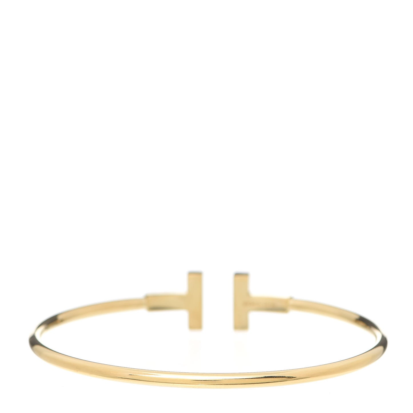 18K Yellow Gold Diamond T Wire Bracelet