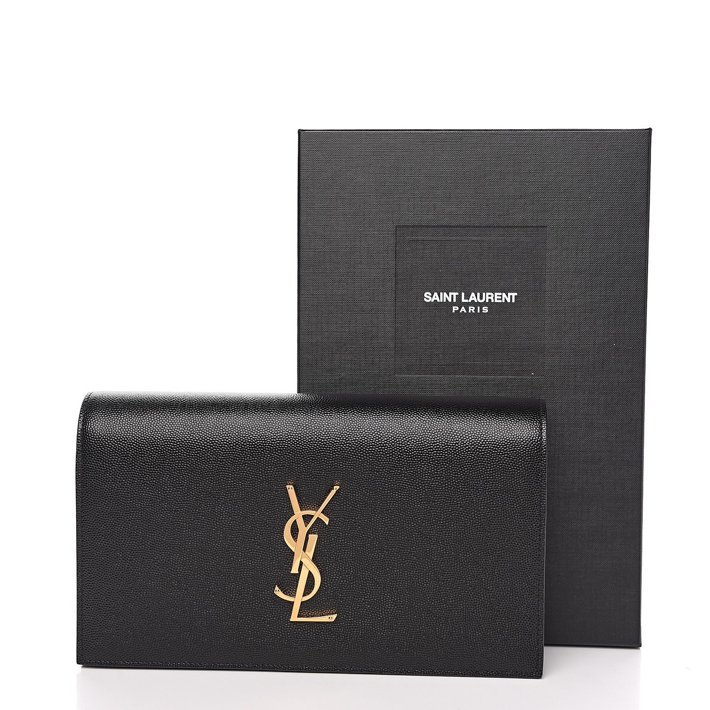 Grain De Poudre Classic Monogram Kate Clutch Black