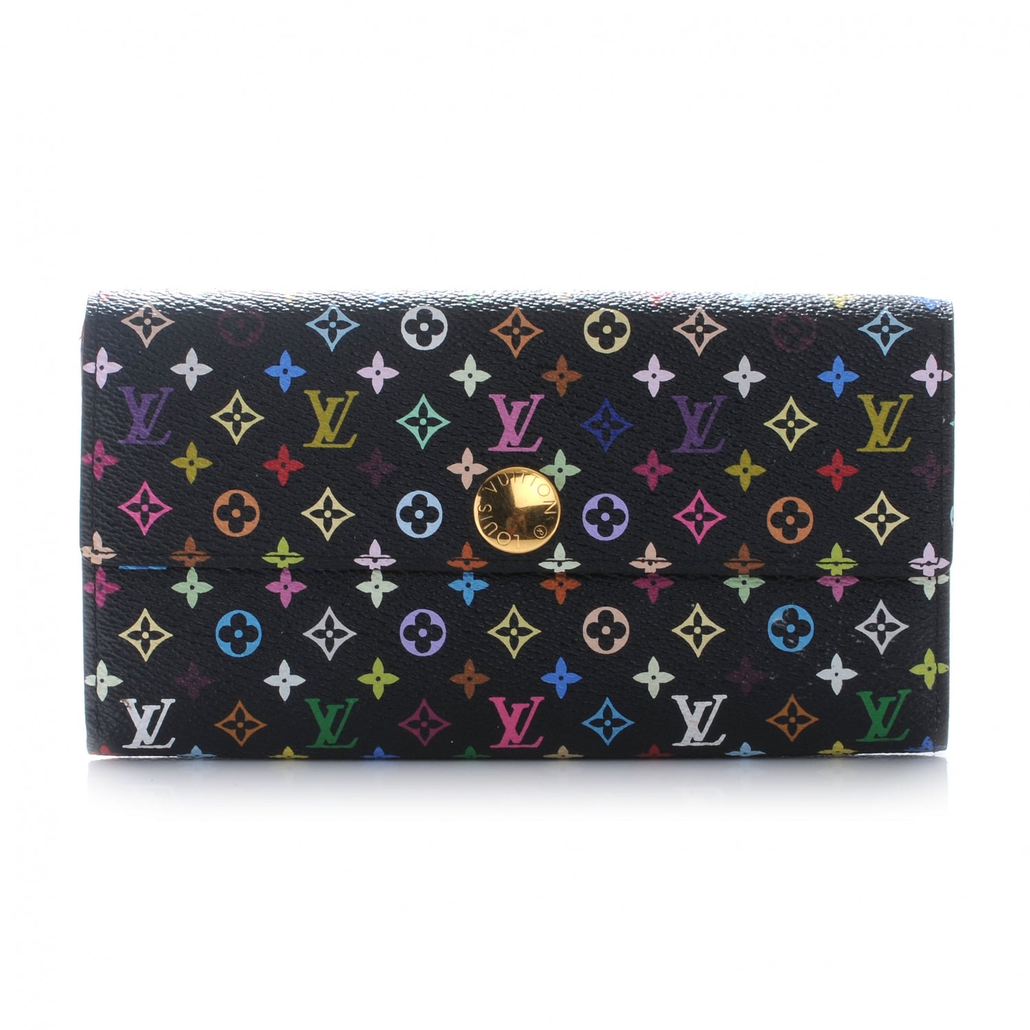 Louis Vuitton Monogram Multicolor Sarah Wallet Black 1 of 8