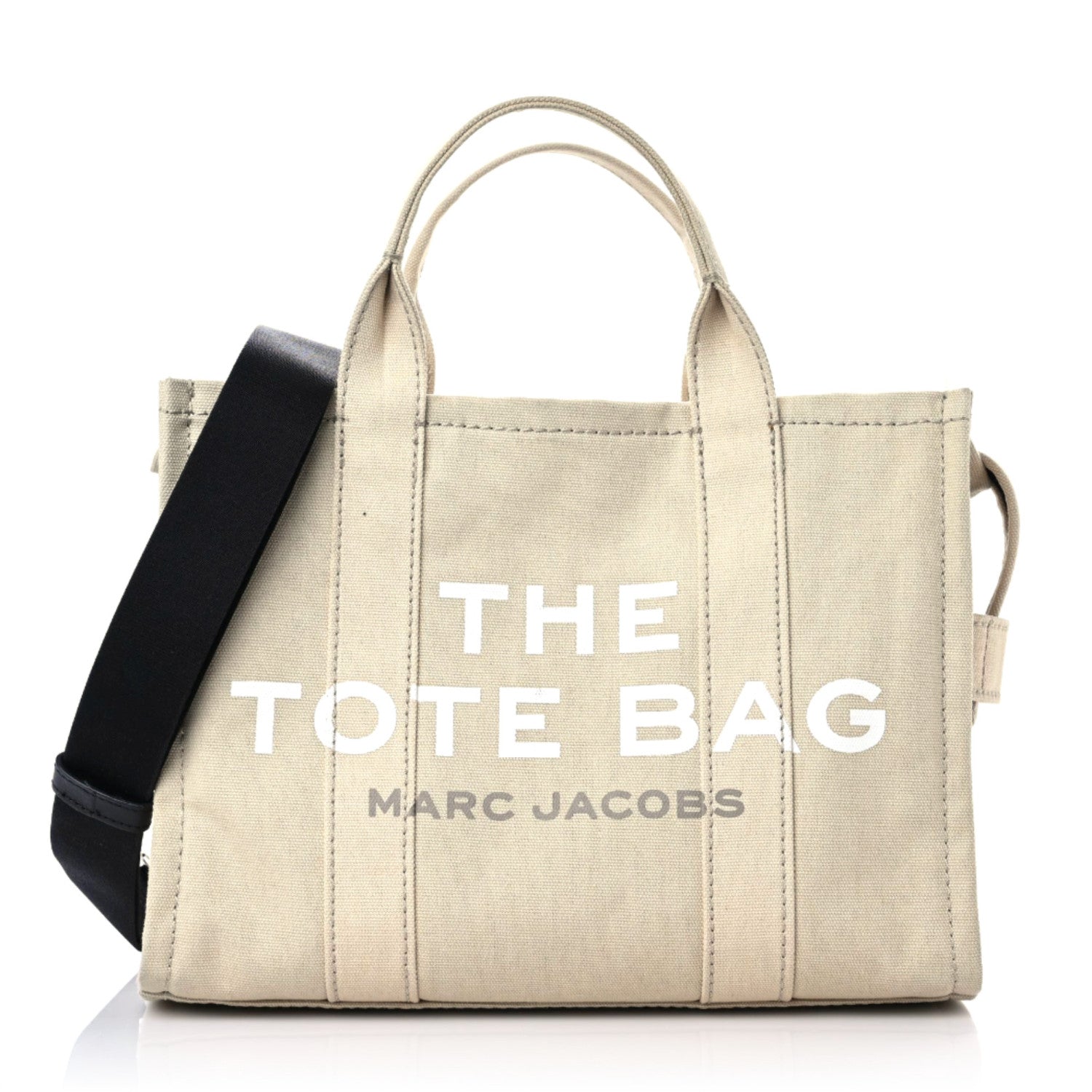 Marc Jacobs Cotton Canvas Medium The Traveler Tote Bag Beige 1 of 13