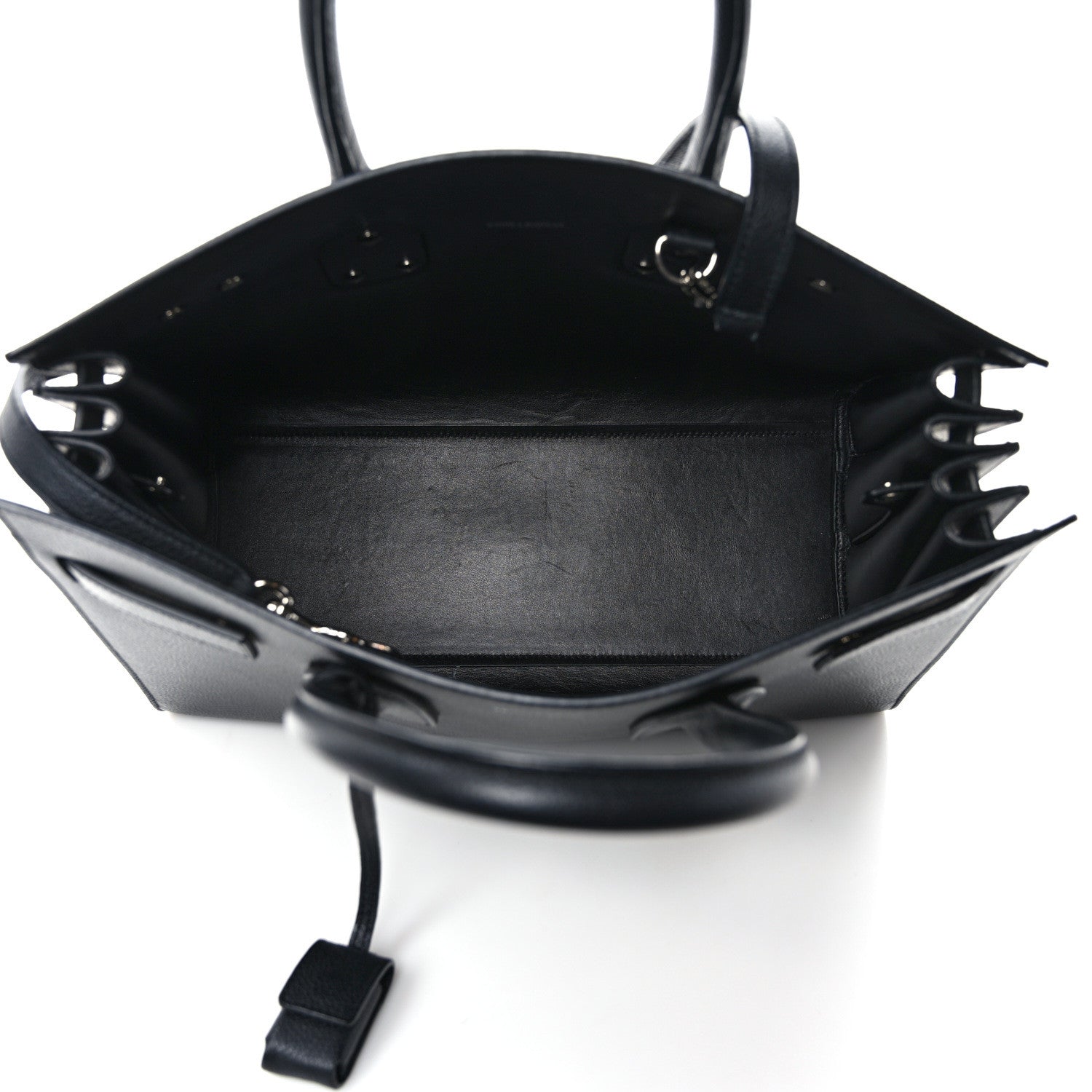 Saint Laurent Grained Calfskin Small Sac De Jour Black 5 of 8