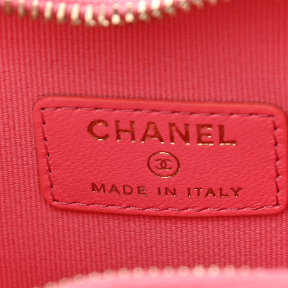 Chanel Lambskin Quilted CC In Love Heart Waist Belt Bag With Chain Pink 7 of 11
