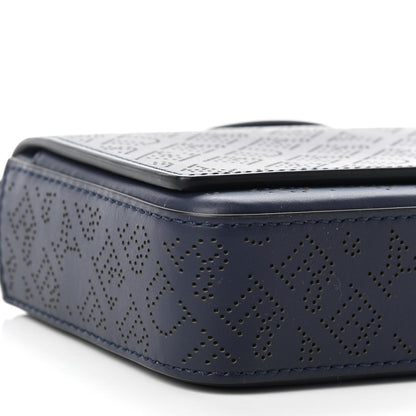 Burberry Calfskin Perforated Logo Hampshire Crossbody Navy 8 of 9