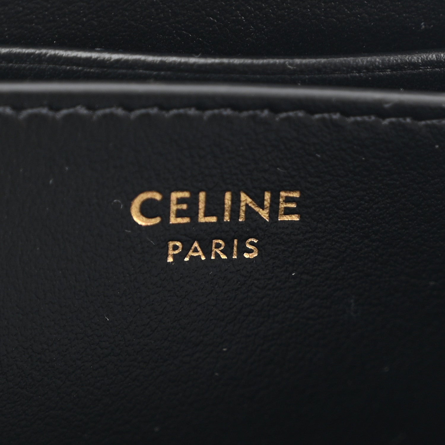 Celine Calfskin Triomphe Zipped Compact Wallet Black 6 of 7