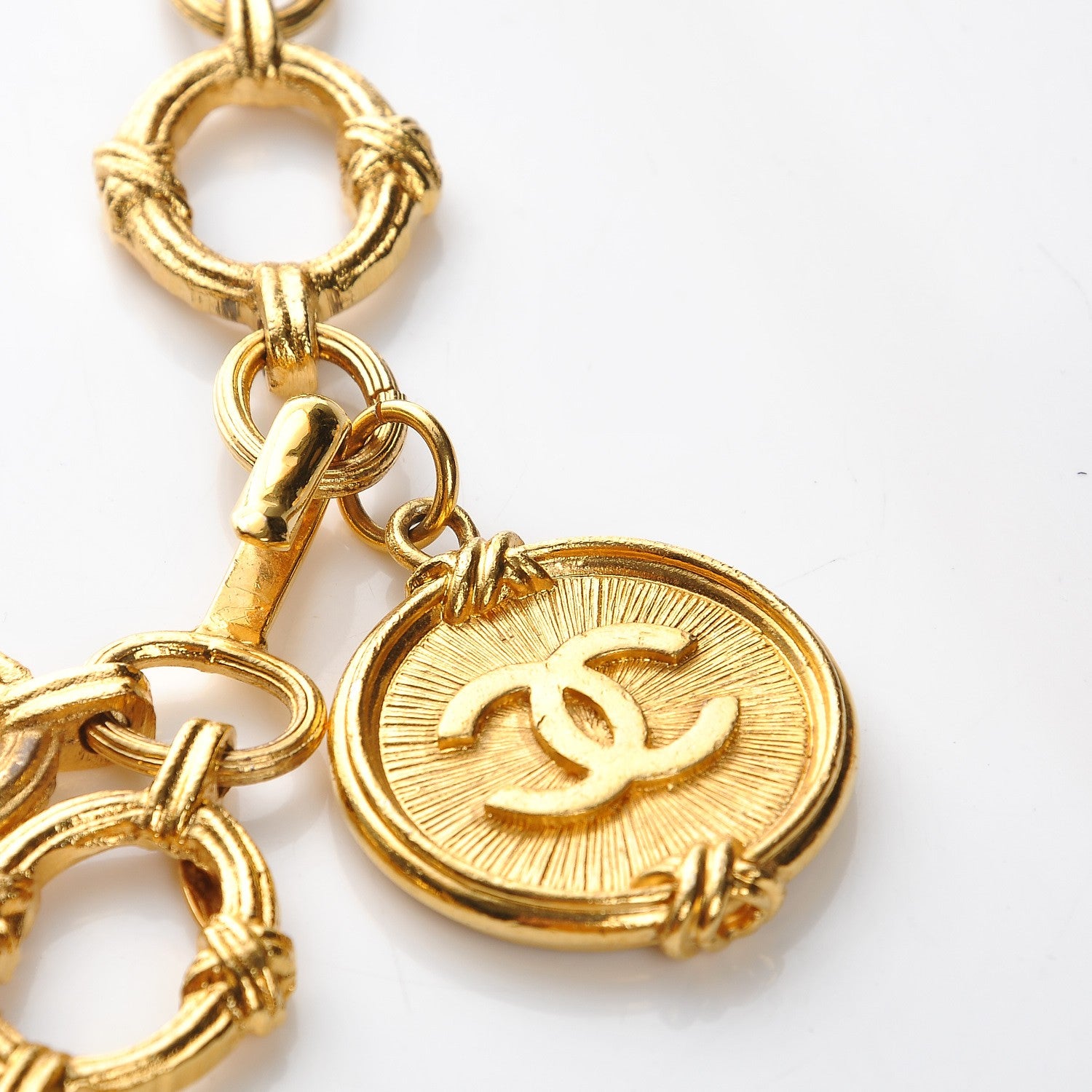 Chanel Chain CC Medallion Belt Gold 6 of 7