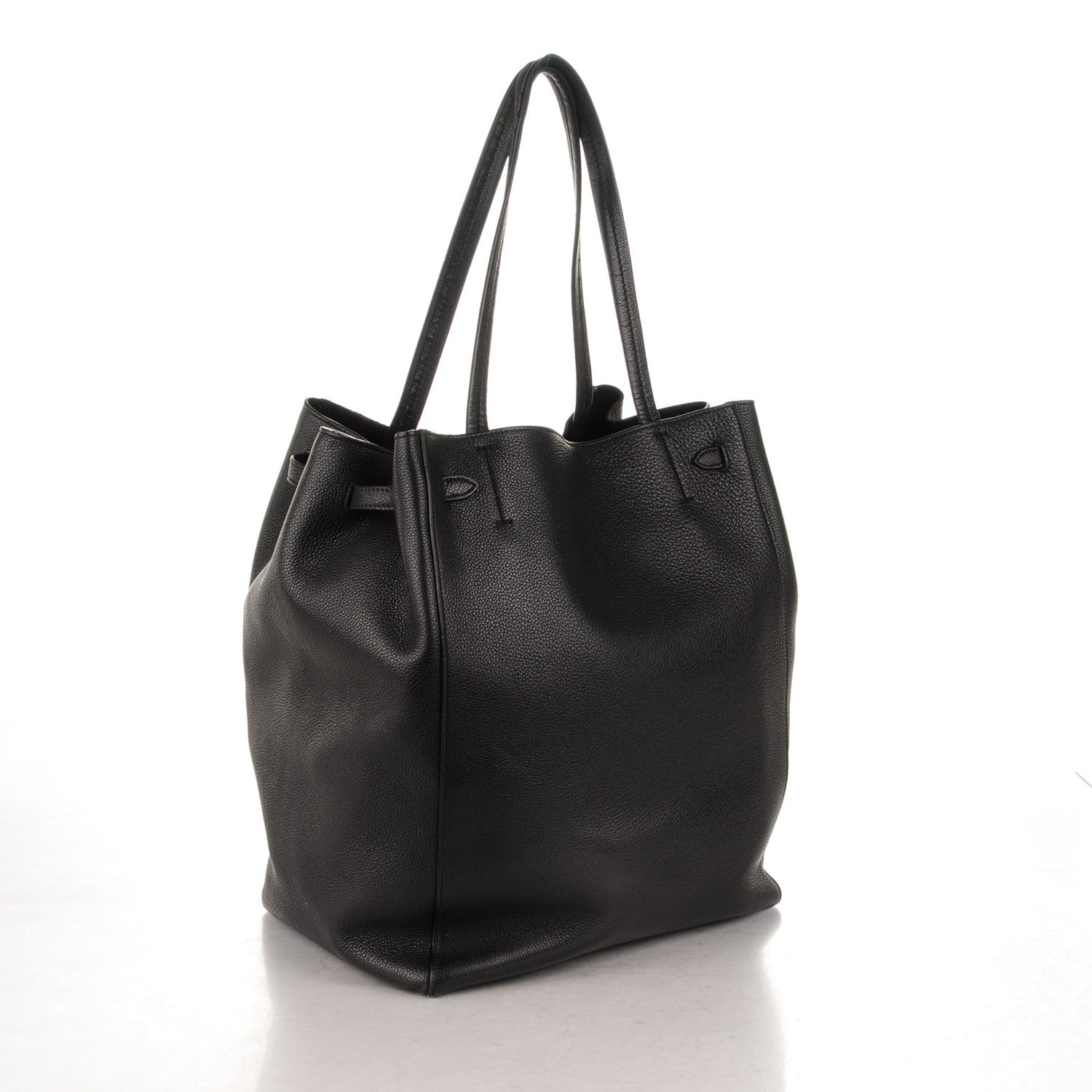Celine Supple Calfskin Medium Belt Cabas Phantom Black 3 of 7