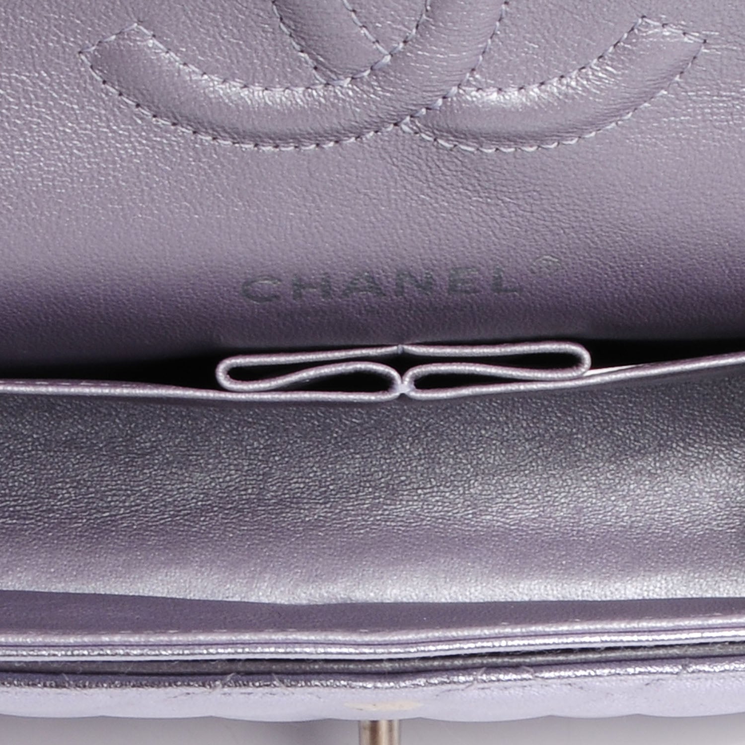 Chanel Metallic Lambskin Medium Double Flap Lilac 5 of 8