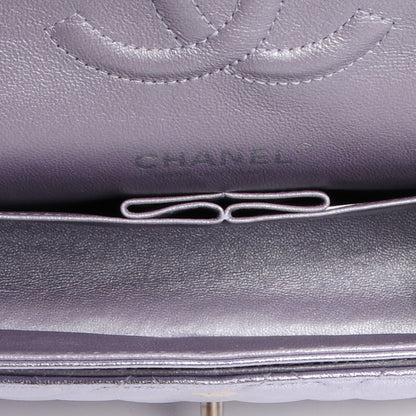 Chanel Metallic Lambskin Medium Double Flap Lilac 5 of 8