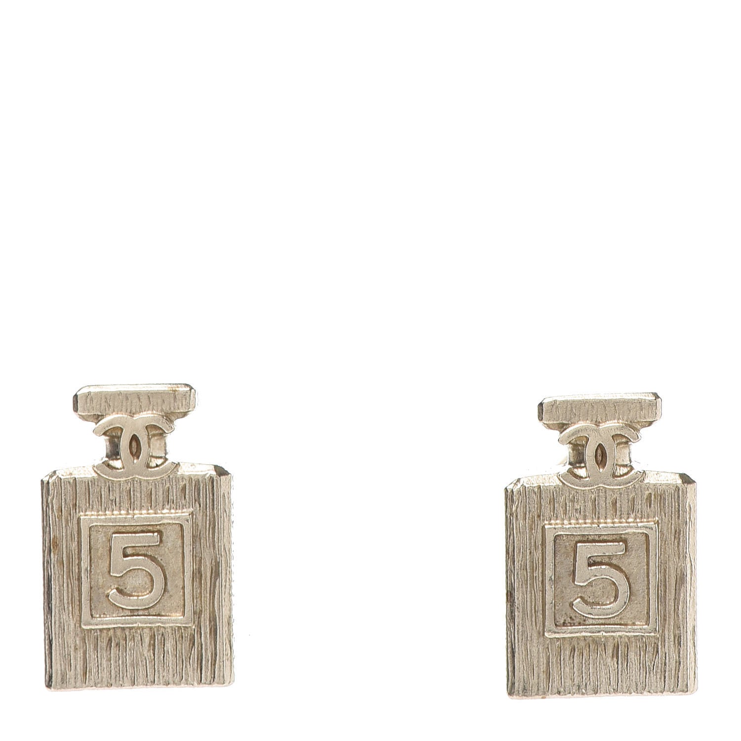 Chanel Coco No 5 Perfume Bottle Earrings Gold 1 of 5