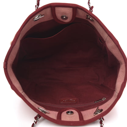 Chanel Canvas Small Deauville Tote Red 5 of 12