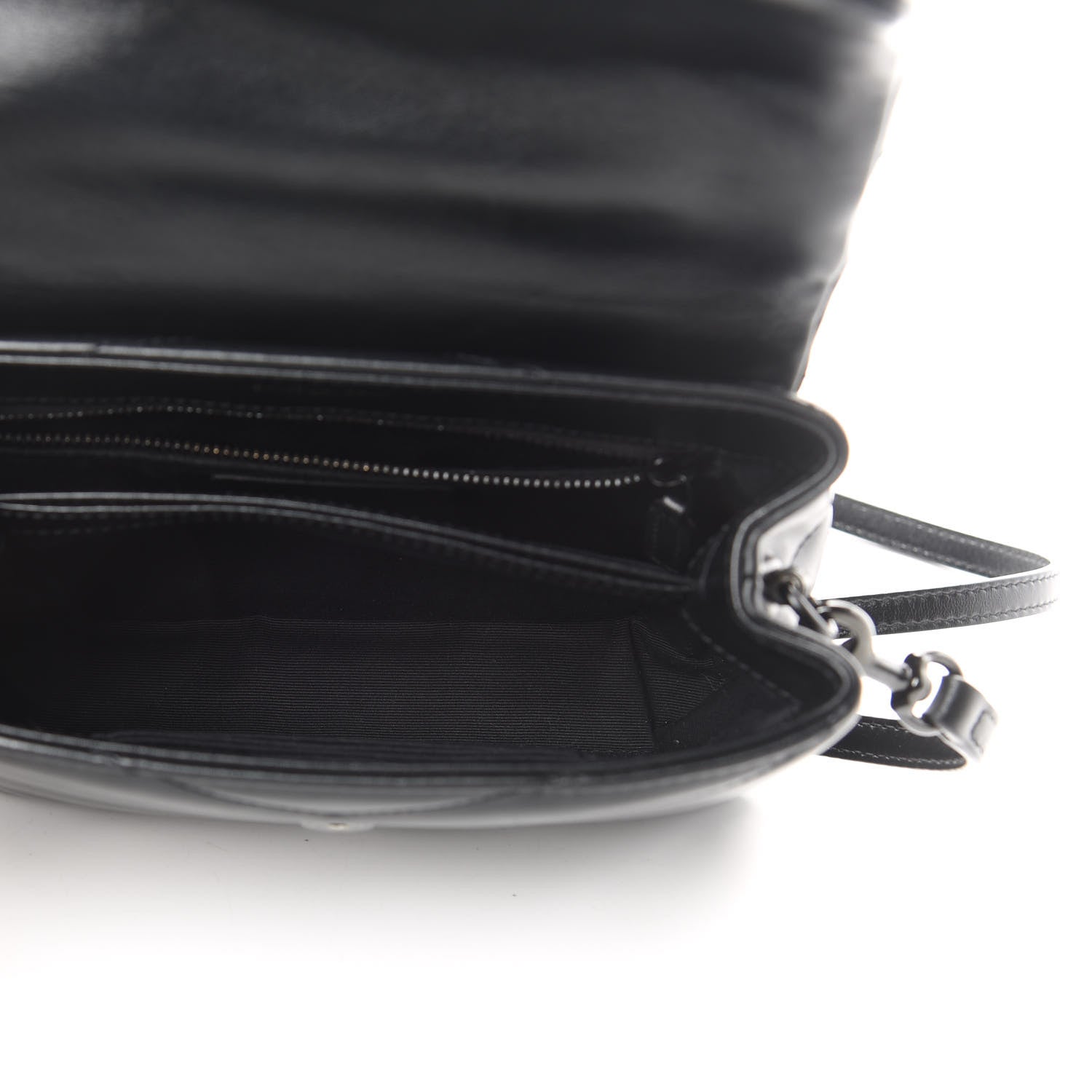 Saint Laurent Calfskin Y Quilted Monogram Toy Loulou Crossbody Bag Black 5 of 13