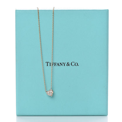 Tiffany 18K Rose Gold Diamond Heart Pendant Necklace 9 of 9