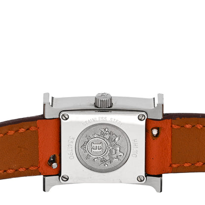 Hermes Stainless Steel Swift 17.2mm Heure H Hour Watch Orange 4 of 5