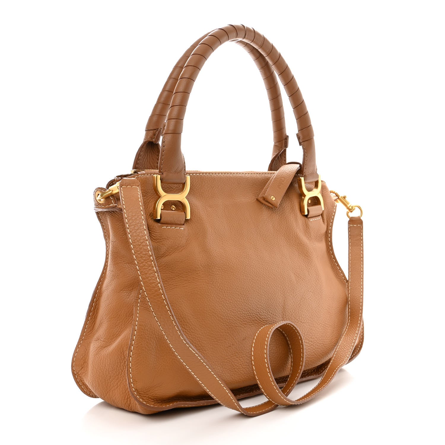 Chloe Calfskin Medium Marcie Satchel Gingerbread 3 of 14