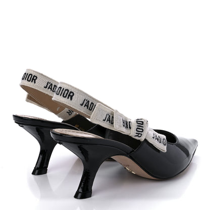 Christian Dior Patent Ribbon J'Adior Slingback 65mm Pumps 36 Black 4 of 8