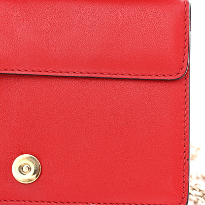 Valentino Garavani Calfskin VLogo Inlay Chain Pouch Rouge Pur White 14 of 17