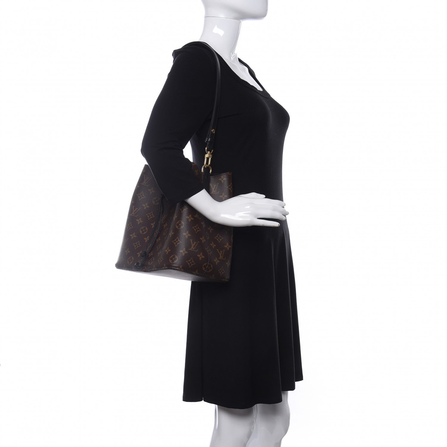 Louis Vuitton Monogram Neonoe MM Black 2 of 8