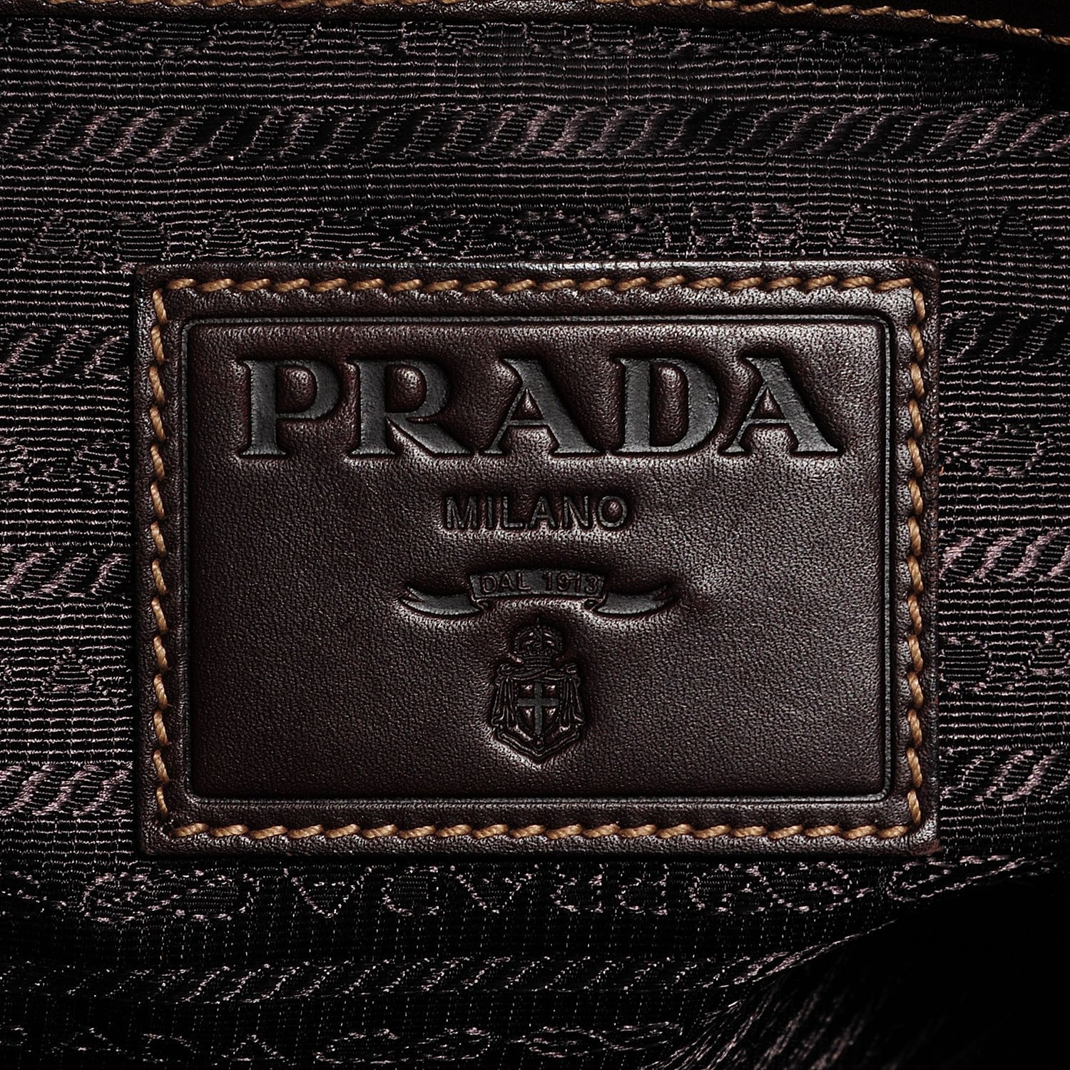 Prada Jacquard Logo Shoulder Bag Bruciato 7 of 11