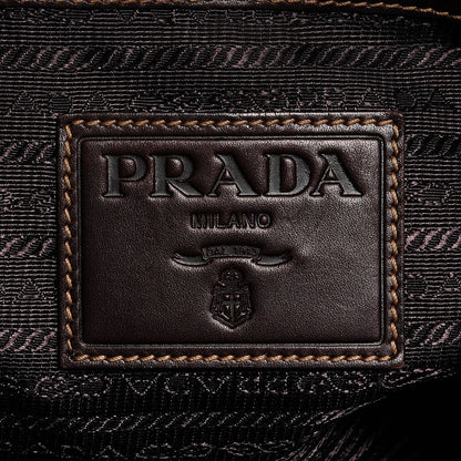 Prada Jacquard Logo Shoulder Bag Bruciato 7 of 11