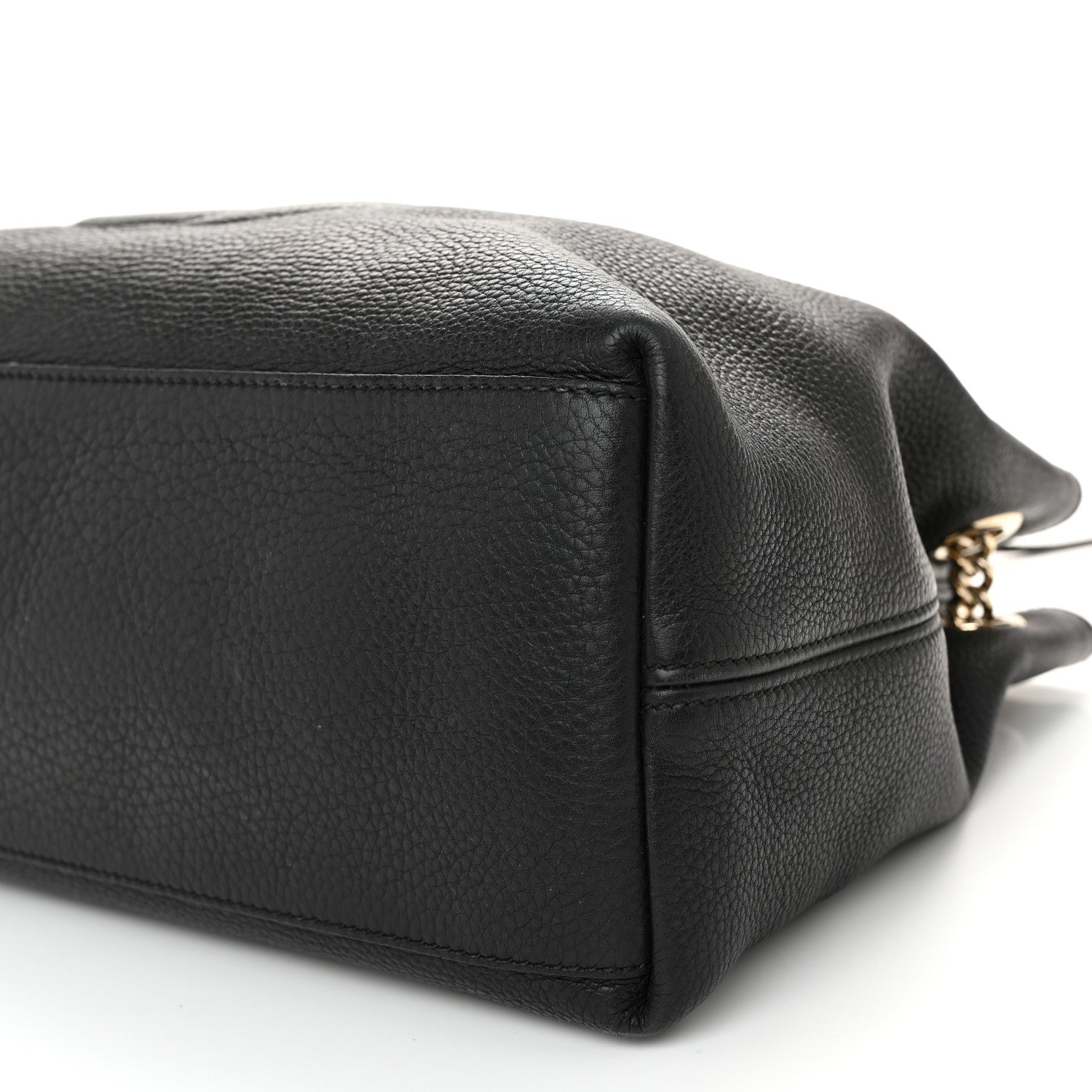 Gucci Pebbled Calfskin Medium Soho Chain Shoulder Bag Black 10 of 13
