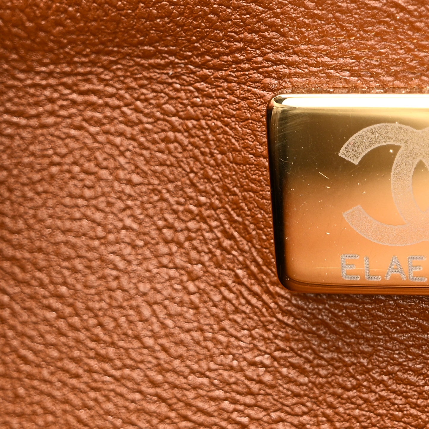 Shearling Lambskin Quilted Furry Coco Flap Beige Brown