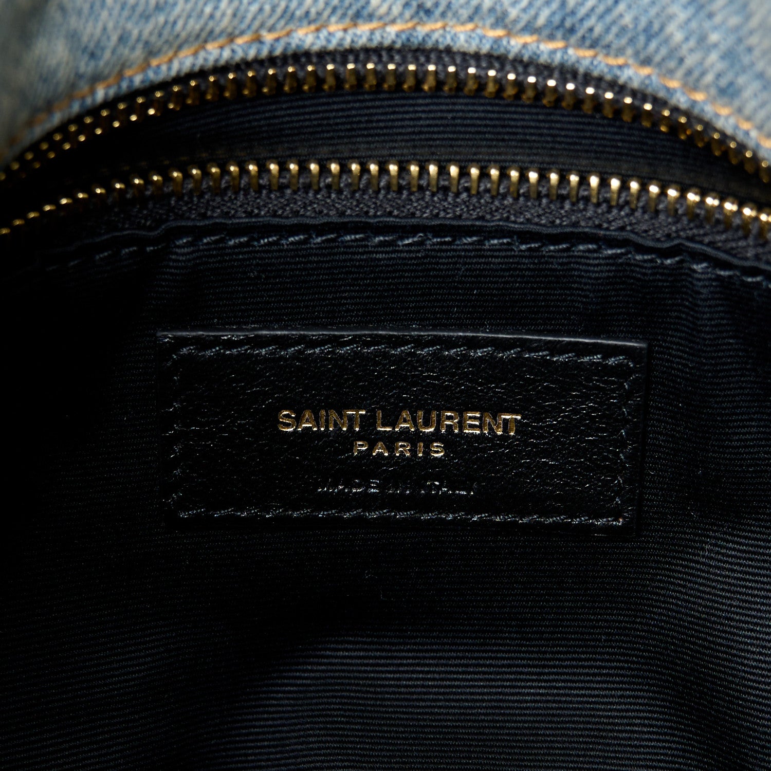 Saint Laurent Denim Quilted Small Loulou Puffer Monogram Chain Satchel Blue Cinnamon 6 of 10