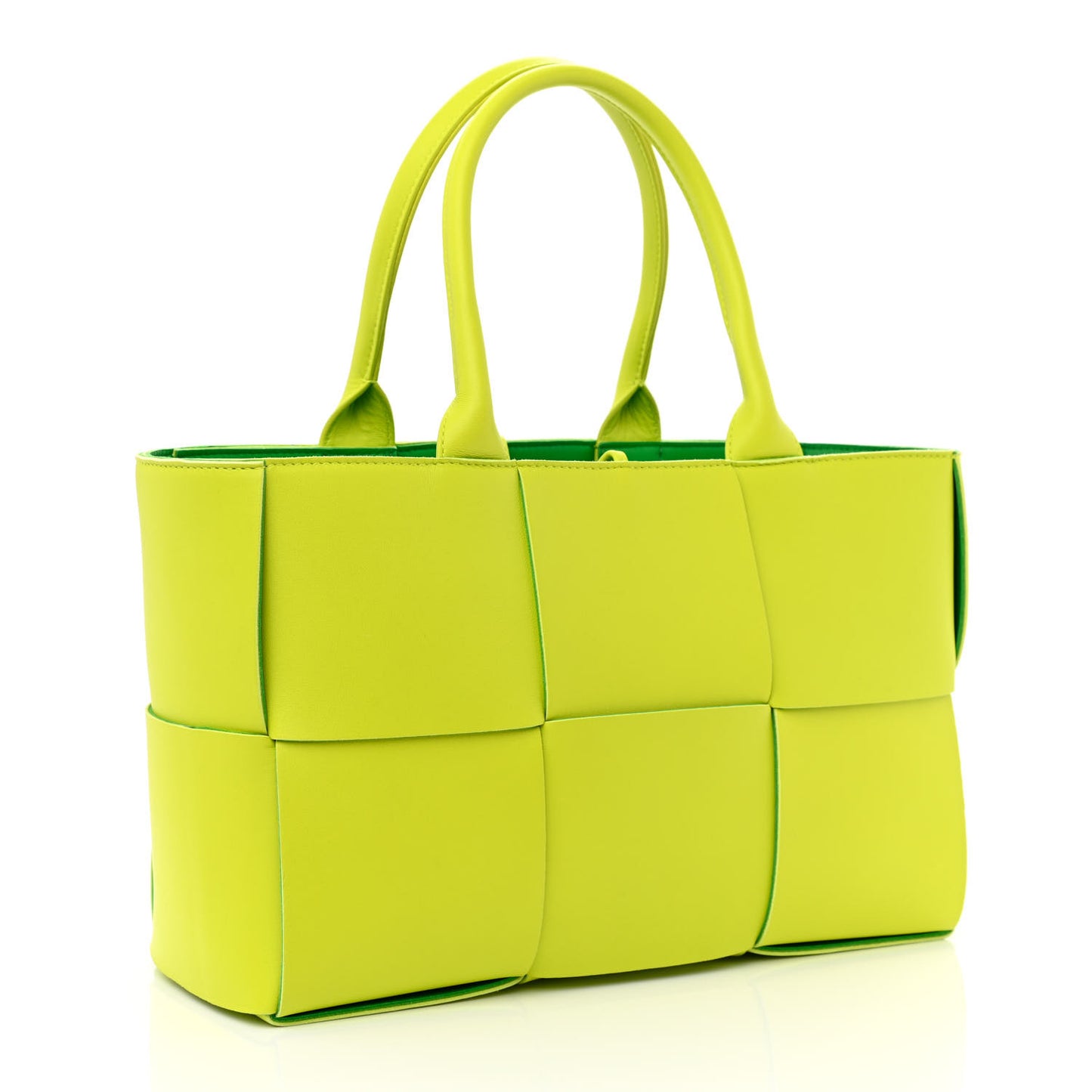 Nappa Maxi Intrecciato Small Arco Tote Acid