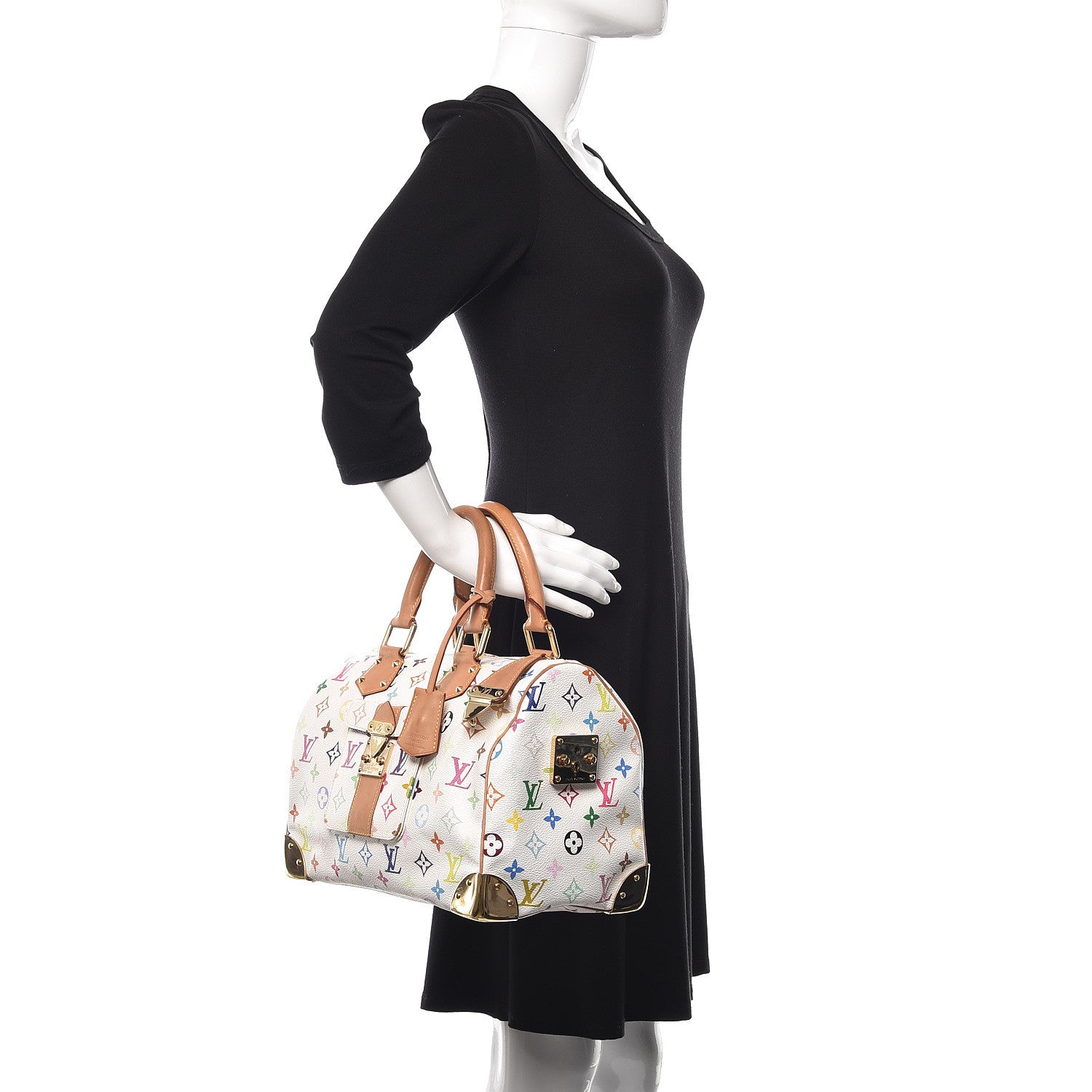 Louis Vuitton Monogram Multicolor Speedy 30 White 2 of 9