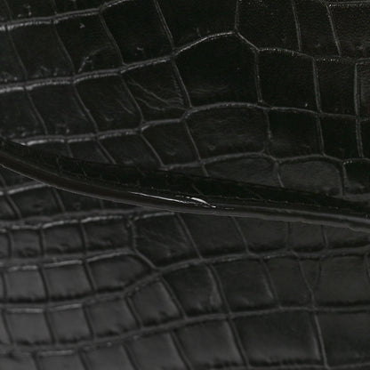 Saint Laurent Crocodile Embossed Small East Side Tote Black 9 of 9